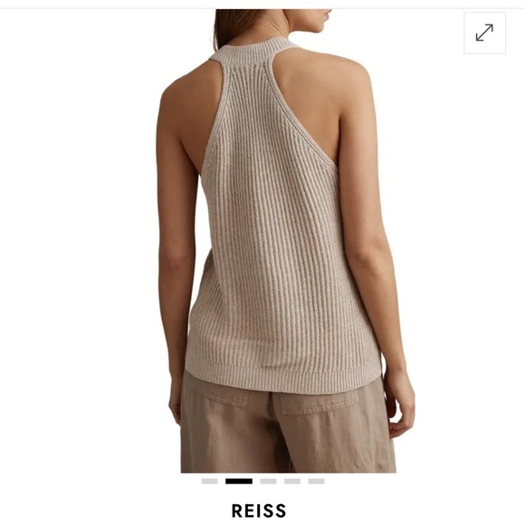 Reiss Sinead Racerback Rib Sweater Vest. Size Large - Picture 2 of 8
